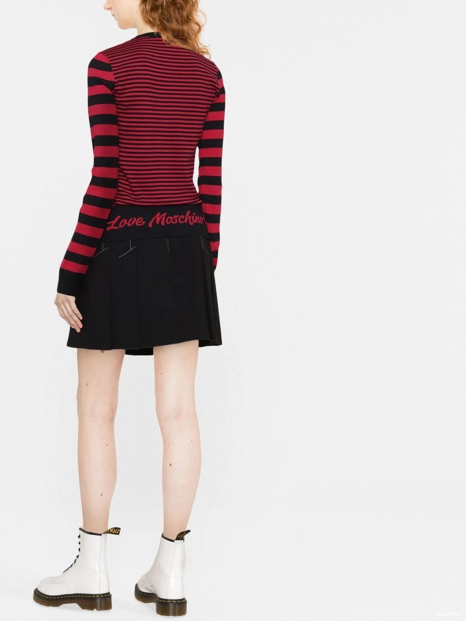 Affordable striped jumper intarsia-logo Women Moschino Love 0427